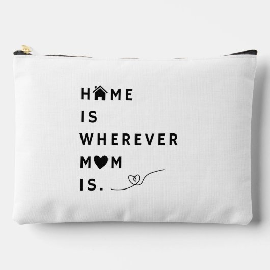 Home Is Wherever Mom Is – Gift For Mom アクセサリーポーチ (正面)