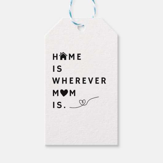 Home Is Wherever Mom Is – Gift For Mom ギフトタグ (正面)