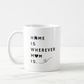 Home Is Wherever Mom Is – Gift For Mom コーヒーマグカップ