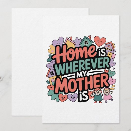 Home Is Wherever My Mother Is 招待状 (正面/裏面)