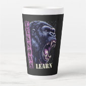 Home/Kitchen Angry Gorilla Lessons Learn Latte Mug カフェラテマグ (正面)