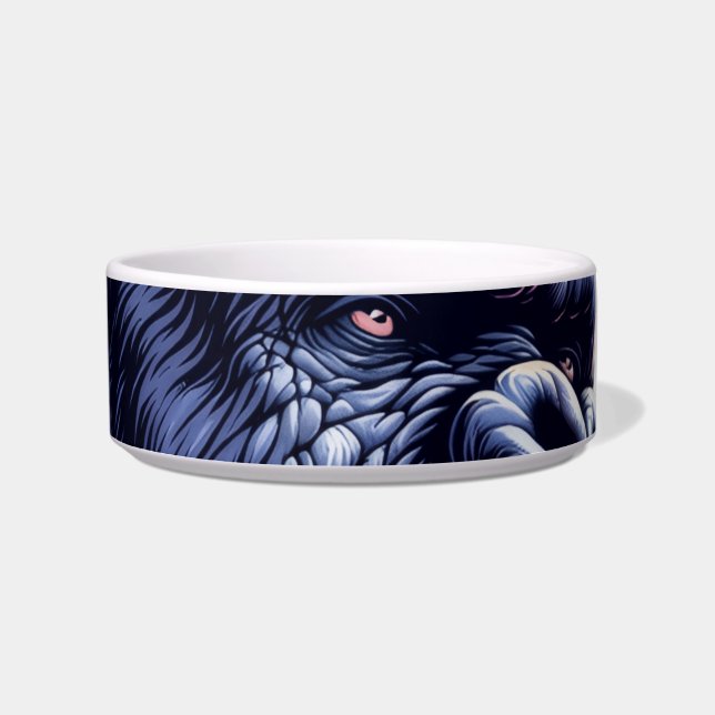 Home/Kitchen Angry Gorilla Lessons Learn Pet Bowl ボウル (正面)