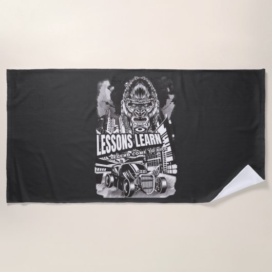 Home Legendary Gorilla Lessons Learn Beach Towel ビーチタオル (正面)