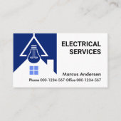 Home Light Bulb Beam Electrician 名刺 (正面)