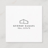 Home Logo Realtor Black & White スクエア名刺 (正面)
