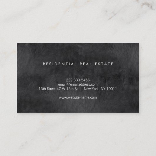 Home Logo Realtor Black & White 名刺 (裏面)