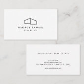 Home Logo Realtor Black & White 名刺 (正面/裏面)