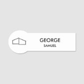 Home Logo Realtor Black & White Classic 名札 (正面)