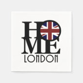 HOME London （イギリス国旗） スタンダードカクテルナプキン (正面)