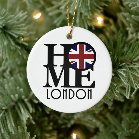 HOME London (イギリス国旗) セラミックオーナメント (ツリー)