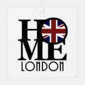 HOME London (イギリス国旗) メタルオーナメント (正面)