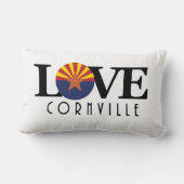 HOME / LOVE両面ピローCornvilleアリゾナ ランバークッション (裏面)