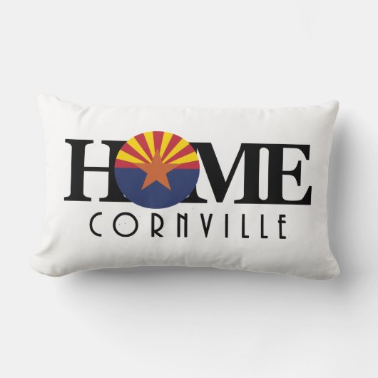HOME / LOVE両面ピローCornvilleアリゾナ ランバークッション (正面)