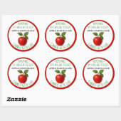 Home Made Apple Marmalade Canning Label Sheet ラウンドシール (シート)