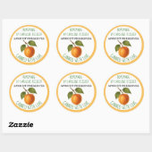 Home Made Apricot Preserves Canning Label Sheet ラウンドシール (シート)