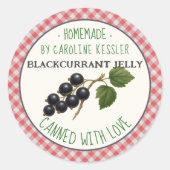 Home Made Blackcurrant Jelly Canning Label Sheet ラウンドシール (正面)