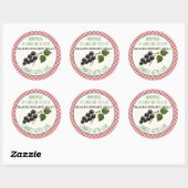 Home Made Blackcurrant Jelly Canning Label Sheet ラウンドシール (シート)
