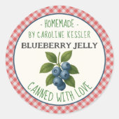 Home Made Blueberry Jelly Canning Label Sheet ラウンドシール (正面)