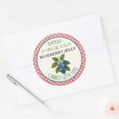 Home Made Blueberry Jelly Canning Label Sheet ラウンドシール (封筒)