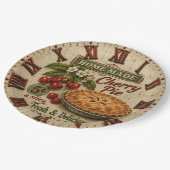Home Made Cherry Pie Vintage Farmhouse Kitchen ペーパープレート (アングル)