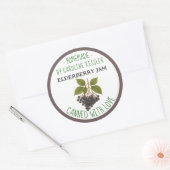 Home Made Elderberry Jam Canning Label Sheet ラウンドシール (封筒)