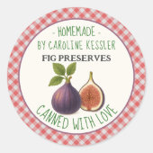 Home Made Fig Preserves Canning Label Sheet ラウンドシール (正面)