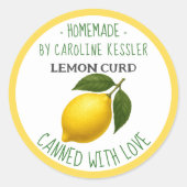 Home Made Lemon Curd Canning Label Sheet ラウンドシール (正面)