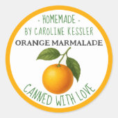  Home Made Orange Marmalade Canning Label Sheet ラウンドシール (正面)