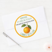  Home Made Orange Marmalade Canning Label Sheet ラウンドシール (封筒)