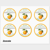  Home Made Orange Marmalade Canning Label Sheet ラウンドシール (シート)