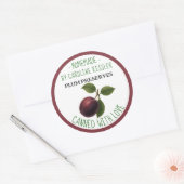 Home Made Plum Preserves Canning Label Sheet ラウンドシール (封筒)