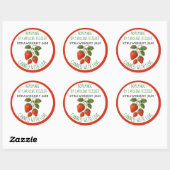 Home Made Strawberry Jam Canning Label Sheet ラウンドシール (シート)