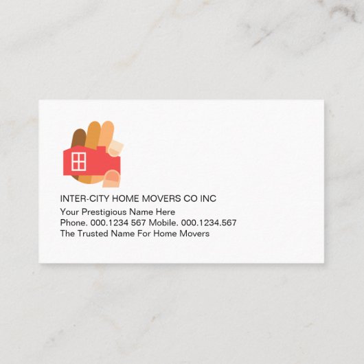 Home Moving Truck Location Orbit 名刺 (裏面)