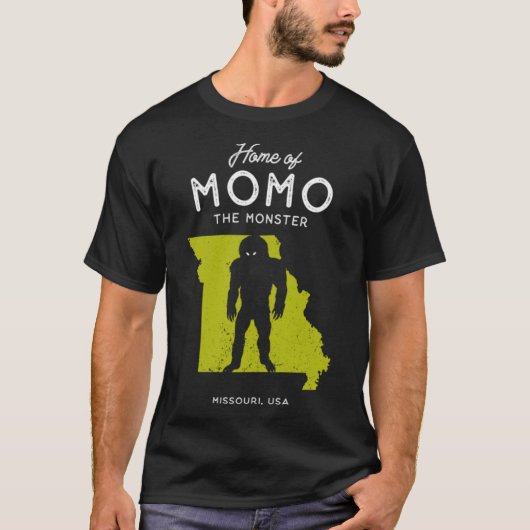 \Home of Momo The Monster – ミズーリ州,アメリカ Tシャツ (正面)