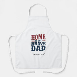 Home of the Brave Dad Apron – BBQ Hero Gift エプロン