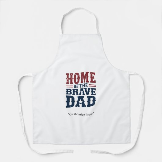 Home of the Brave Dad Apron – BBQ Hero Gift エプロン (正面)
