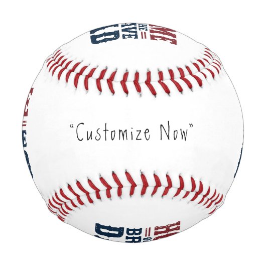 Home of the Brave Dad Baseball - Custom Keepsake 野球ボール (裏面)