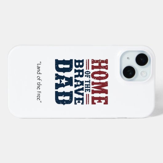 Home of the Brave Dad Phone Case Personalized Gift Case-Mate iPhoneケース (裏面 (横))