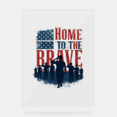 Home of the Brave Salute Tee アクリルサイン (正面)