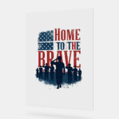 Home of the Brave Salute Tee アクリルサイン (傾斜)
