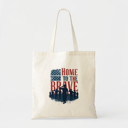 Home of the Brave Salute Tee トートバッグ (正面)