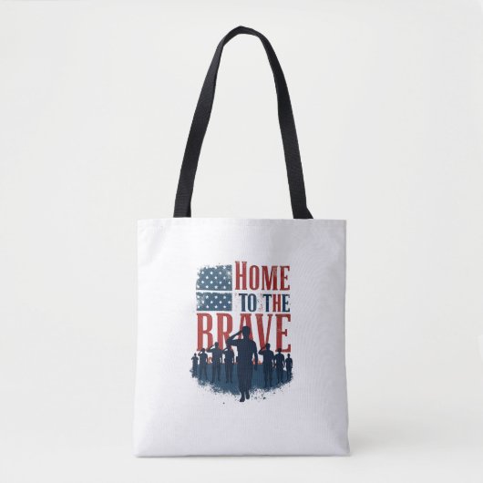 Home of the Brave Salute Tee トートバッグ (正面)