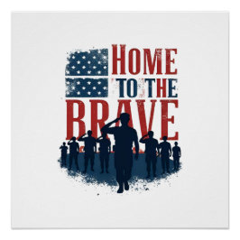 Home of the Brave Salute Tee ポスター