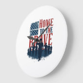 Home of the Brave Salute Tee ラージ壁時計 (傾斜)
