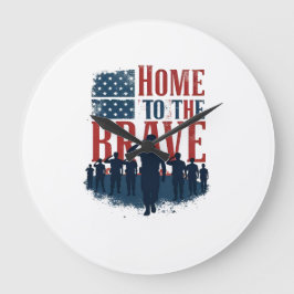 Home of the Brave Salute Tee ラージ壁時計