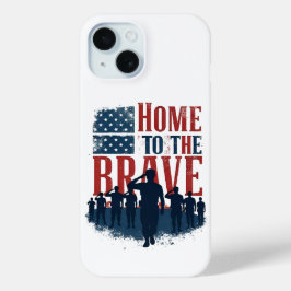 Home of the Brave Salute Tee iPhone 15ケース
