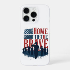 Home of the Brave Salute Tee iPhone 16 Proケース