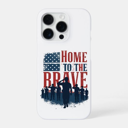 Home of the Brave Salute Tee iPhoneケース (裏面)