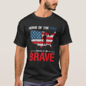 Home Of The Free Because Of The Brave 7 Tシャツ (正面)