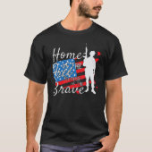 Home Of The Free Because Of The Brave July 4th Tシャツ (正面)